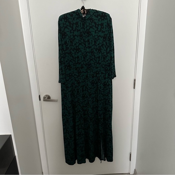 Lane Bryant Tie-Neck Open Back Midi Dress - Ikat Animal - Picture 5 of 7